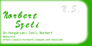 norbert szeli business card